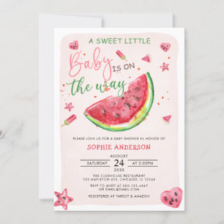 Een Sweet Little Baby Watermelon Baby shower Kaart