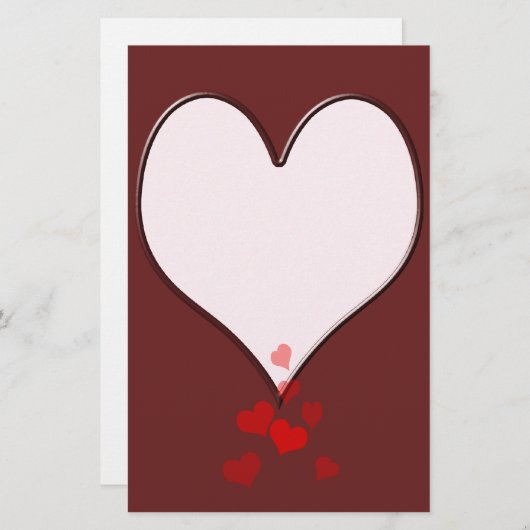 Een Sweethearts Love Letter Briefpapier (Voorkant / Achterkant)