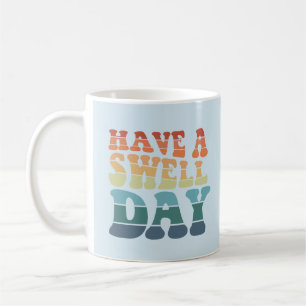 Een Swell Day moderne regenboogtypografie Koffiemok