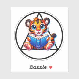 Een symbool Tiger Cub lezen van Big Book Recovery Sticker
