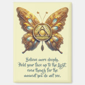 Een symbool van eenheid, vlinder, gebed magneet (Voorkant)