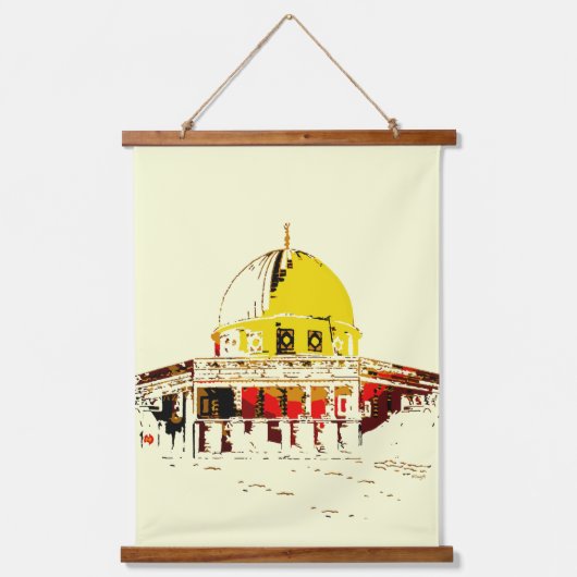 Een symbool van vrede: de koepel van de rots reize hangend wandkleed (Voorkant)