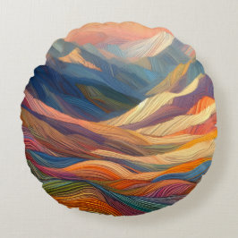 Een symfonie van kleurrijke patronen rond kussen