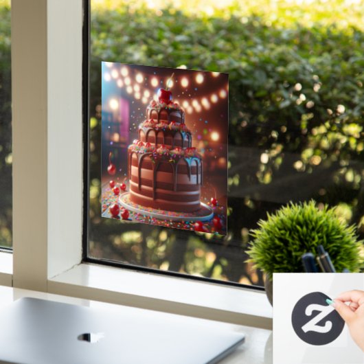 Een symfonie van zoetheid raamsticker (Kantoor)