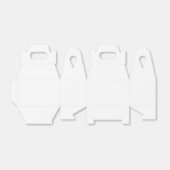 Een symmetrisch patroon met geel, sinaasappel en bedankdoosjes (Uitgevouwen)