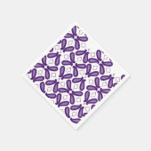 Een symmetrisch patroon met witte en paarse m servet (Hoek)