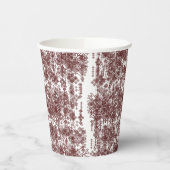 Een symmetrisch wit inpakpapier met een rep papieren bekers (Links)