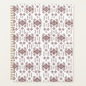 Een symmetrisch wit inpakpapier met een rep planner (Voorkant)