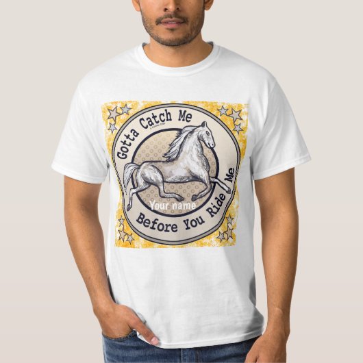 Een T-shirt met paarse taart vangen (Voorkant)