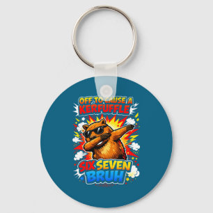 Een T-shirt Retro Capybara Meme Uit Oorzaak Sleutelhanger