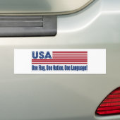 Eén taal van één land bumpersticker (Op auto)