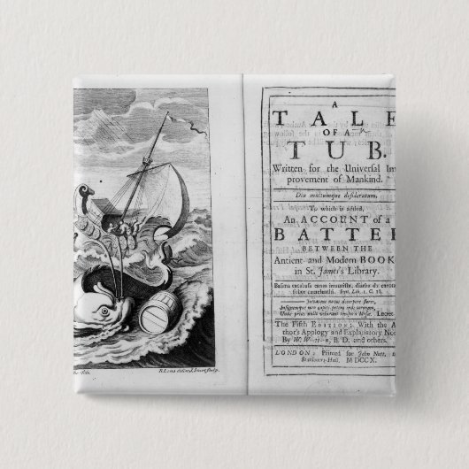 'Een tabel van een buis' Vierkante Button 5,1 Cm (Voorkant)