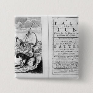 'Een tabel van een buis' Vierkante Button 5,1 Cm