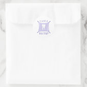 Een tand verloren ronde sticker (Tas)