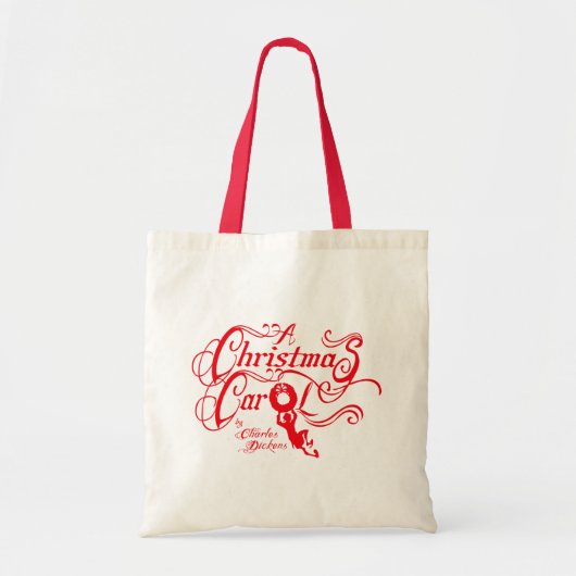 Een Tas met kerstcadeaus Rood Logo (Voorkant)
