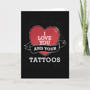 Een Tattoo op Valentijnsdag Kaart