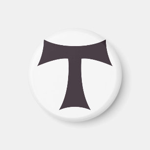 Een tau kruis Saint Anthony kruis Magneet