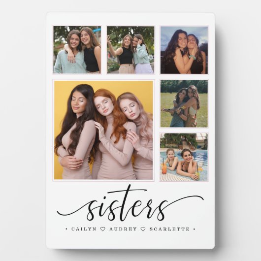 Een team van zusters moderne collage fotoplaat (voorkant)