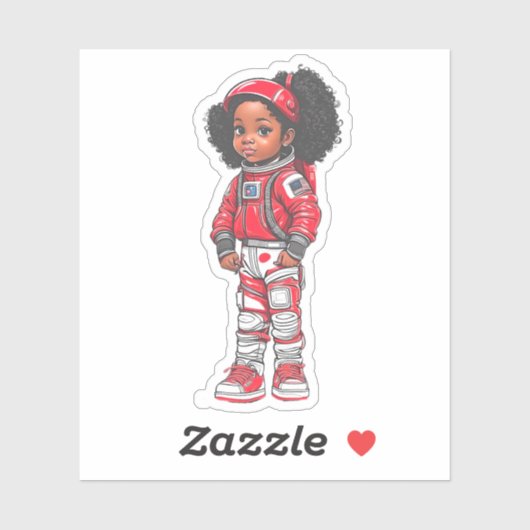 Een teamlid van een astronaut - Rood Sticker (Vel)