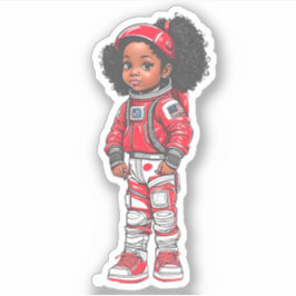 Een teamlid van een astronaut - Rood Sticker