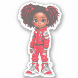 Een teamlid van een astronaut - Rood Sticker