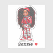 Een teamlid van een astronaut - Rood Sticker (Vel)
