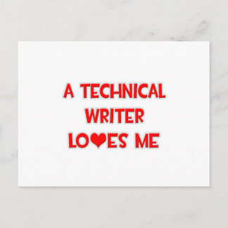 Een technisch schrijver houdt van me briefkaart