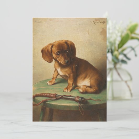 Een teckel puppy | Carl Reichert (Staand voorkant)