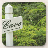 Een teken dat wijst op de wijnkelder in onderzetter (Voorkant)