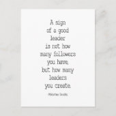 Een teken van een goede leider, Mahatma Gandhi cit Briefkaart (Voorkant)