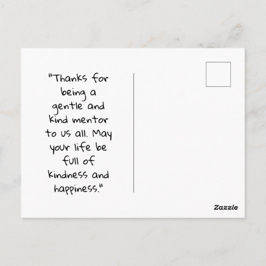 Een teken van een goede leider, Mahatma Gandhi Quo Briefkaart (Achterkant)