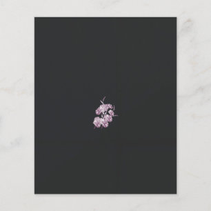 Een tekening van een plant met paarse bloemen flyer