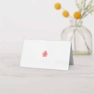 Een tekening van een rode bloem op een witte achte