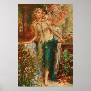 Een Tender Moment door Hans Zatzka - poster