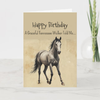 Een Tennessee Walking Horse-persoonlijkheid Verjaa Kaart