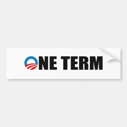 ÉÉN TERMIJN BUMPERSTICKER (Voorkant)