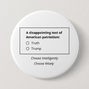Een test van het Amerikaanse patriottisme of de wa Ronde Button 7,6 Cm