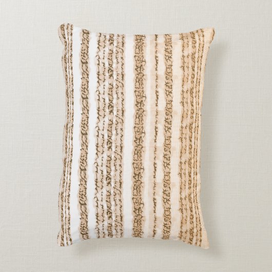 Een  textielontwerp met sinaasappel en wit accent kussen (Achterkant (Verticaal))