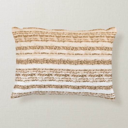 Een textielontwerp met sinaasappel en wit accent kussen (Achterkant)