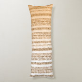 Een  textielontwerp met sinaasappel en wit lichaamskussen (Achterkant (Verticaal))