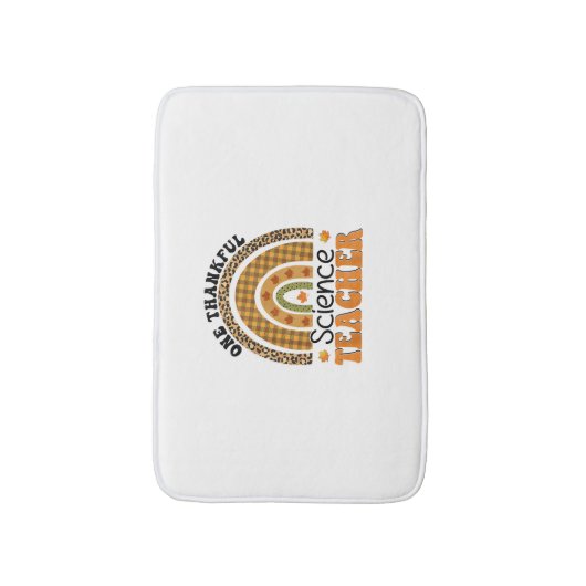 Een Thankful Science Teacher Groovy Thanksgiving R Badmat (Voorkant Verticaal)