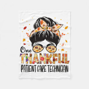 Eén Thankful Thanksgiving patiëntentechnicus Fleece Deken