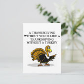 een Thanksgiving TURKIJE Feestdagenkaart (Staand voorkant)