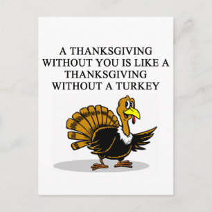 een Thanksgiving TURKIJE Feestdagenkaart