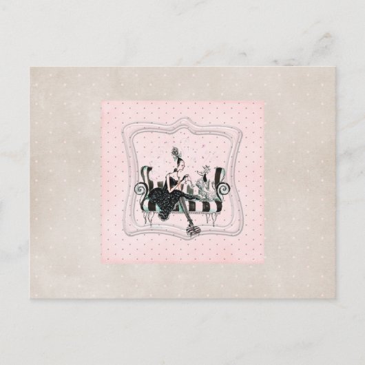 een theeuitnodiging uitnodiging briefkaart (Voorkant)