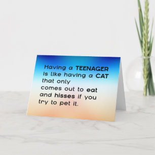 Een tiener hebben... kaart