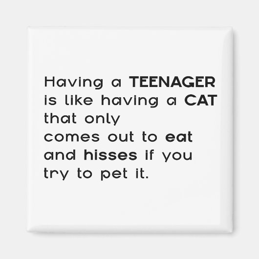Een tiener hebben... magneet (Voorkant)