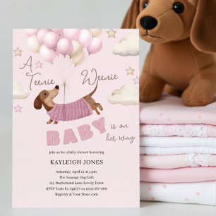 Een Tienige Mimi Schattige Dachshond Meisje Baby S Kaart