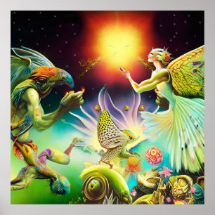 Een tijd van vergoedingsolieverfschilderij poster