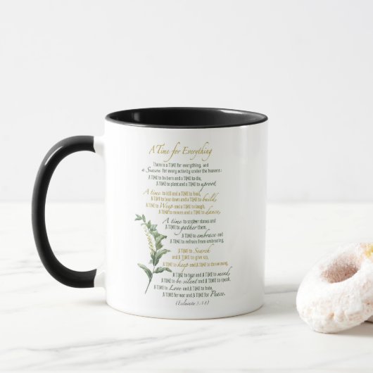 Een tijd voor alles - Prediker 3: 1-8 Mok (Met donut)